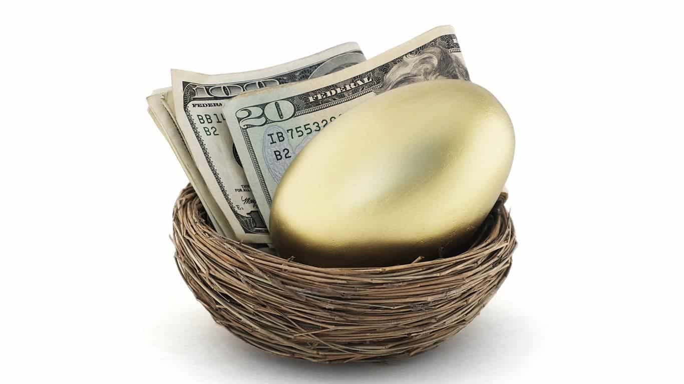 Nest egg retirement investment.